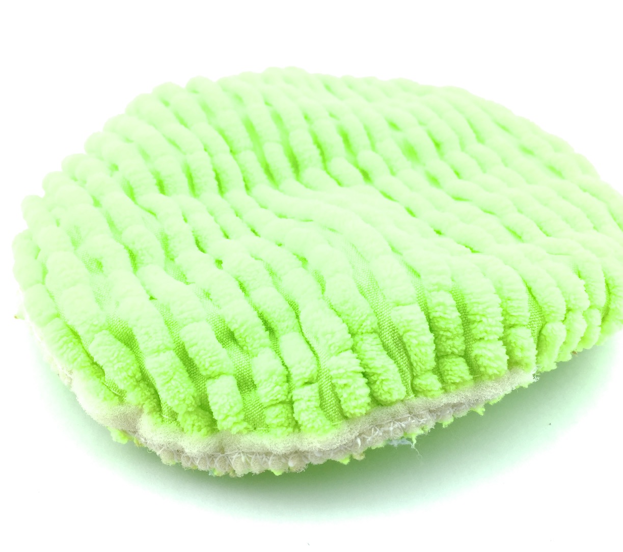 2x Chenille Mikrofaser Wasch-Handschuh Reinigungs-Schwamm grün 19x25cm cosey 